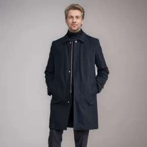 Men's solid color mid-length trench coat autumn business casual commute outerwear