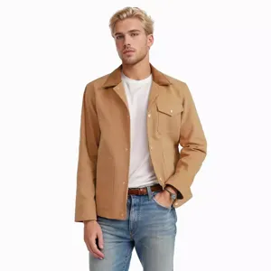 Ανδρικό Casual Μπουφάν Workwear Γιακάς με Πέτο Μονόχρωμο Αντιανεμικό Μόδα Outdoor Παλτό Top Για Άνοιξη Φθινόπωρο