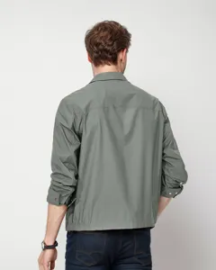 Heren effen kleur casual jas lente herfst mode eenvoudig revers met lange mouwen