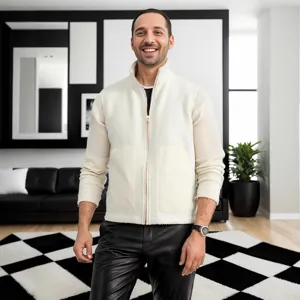 Men's winter fleece vest casual warm outerwear outdoor zip up sleeveless jacket with pockets