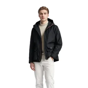 Herren Kapuzenjacke Oberbekleidung Frühling Herbst lässige Mode einfarbig Alltag Kleidung stilvoll Mantel