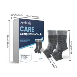 Zeriluna compression socks set with box, breathable ankle support and daily comfort wear.
