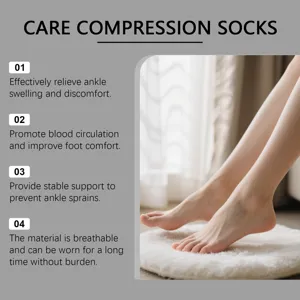 Breathable compression socks for foot care, relieving ankle swelling and supporting daily comfort.
