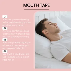 Sleep strips for better breathing and snoring reduction during nighttime sleep.