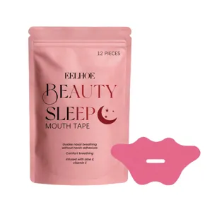 EELHOE 12pcs beauty sleep mouth tape with aloe and vitamin E for nasal breathing