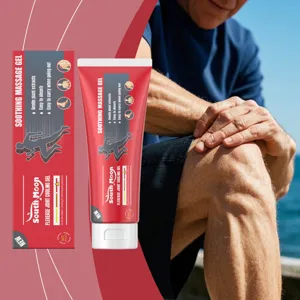 Detailed view of South Moon soothing joint cooling massage gel with lifestyle context