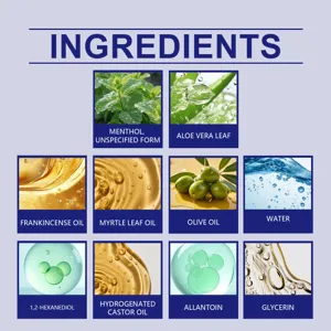 Vue détaillée des ingrédients naturels du spray apaisant à l'aloe vera et l'huile d'olive