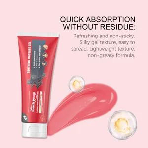 South Moon soothing massage gel showing its silky non-greasy texture for quick absorption