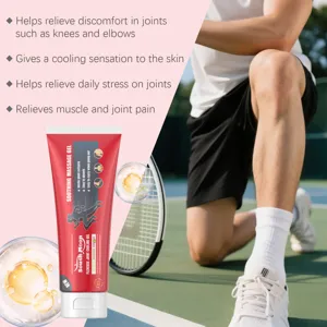 Joint relief cooling gel for muscle comfort during tennis and sports activities