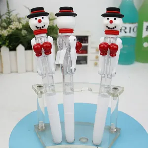 Kreativer Schneemann Boxstift zum Stressabbau mit roten Handschuhen und Details