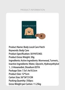 Body care patches with herbal extracts and magnetic buttons, comfortable and breathable daily care.