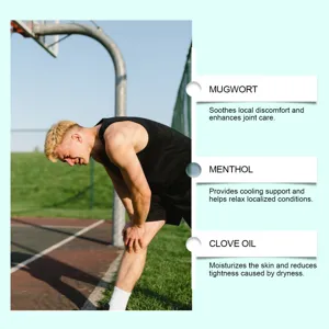 Body joint care patch with mugwort, menthol and clove oil for soothing and comfort support.