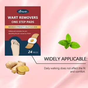 Ximonth wart remover pads with maximum strength salicylic acid for foot care, 24 pieces.