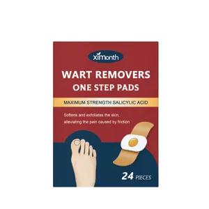 XIMONTH wart remover pads with salicylic acid, gentle exfoliating foot care, 24 pieces pack.