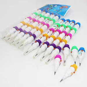 Creative snowman stackable pencils with 5 sections cartoon school stationery supplies