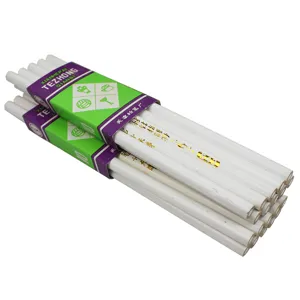 Close-up of professional white charcoal pencils for sketching and artistic drawing