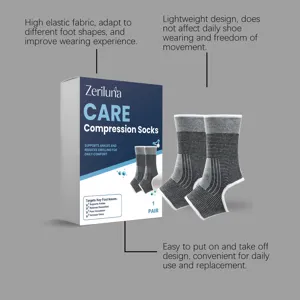 Zeriluna compression socks detail image showcasing elastic fabric and lightweight design features.