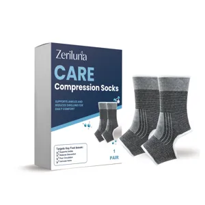 Zeriluna compression socks for daily foot care, breathable elastic ankle support sleeve.