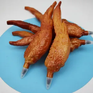Kreativer Kugelschreiber in Form eines gebratenen Hähnchenflügels, lustiges Büro