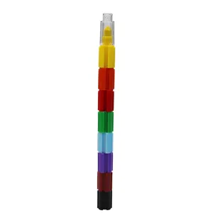 Stackable block crayons 8 colors multi-color creative drawing pens for student stationery fun art supplies