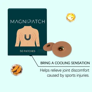 Magnetic joint patch with 50 pieces, offering soothing care and cooling sensation for joints.