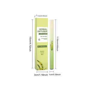 Gedetailleerd maatoverzicht van de natuurlijke kruidendiffusorstick met duidelijke maten.