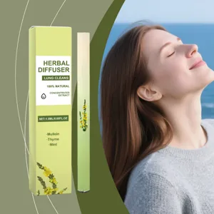 Natuurlijke Mullein Aromatherapie Verzorgingsstick Kruiden Long Reinisings Diffuser Draagbare Frisse Lucht Aromatherapie Stick Persoonlijke Verzorging