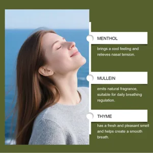 Mullein kruiden aromatherapie verzorgingsstick met natuurlijke botanische ingrediënten ademhaling.