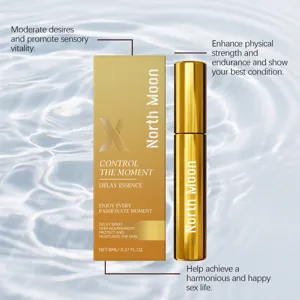 Coffret spray de soin corporel North Moon avec emballage doré sur ondulations d'eau