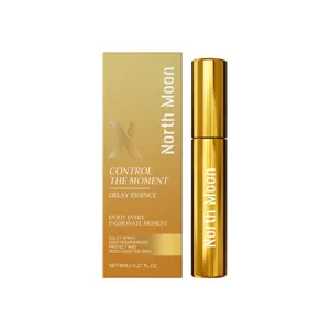 Spray corporel North Moon Gold avec 8 ml d'essence hydratante dans un coffret de luxe.