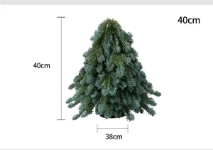 Detailed dimension view of a 40cm realistic simulation Nordmann fir Christmas tree