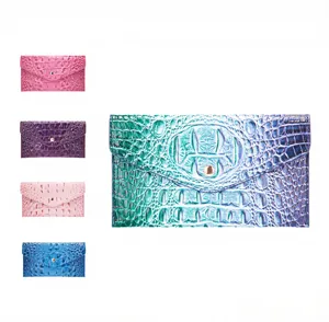 Carteras de mano vintage para mujer con estampado de cocodrilo en varios colores vibrantes