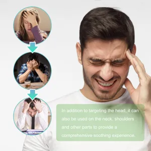 Head roller liquid detail showing application on head, neck and shoulders for soothing relief.