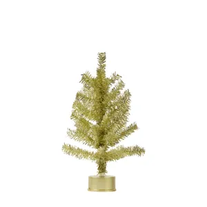Mini vergoldeter elektrischer rotierender Spieluhr-Weihnachtsbaum für festliche Tischdeko
