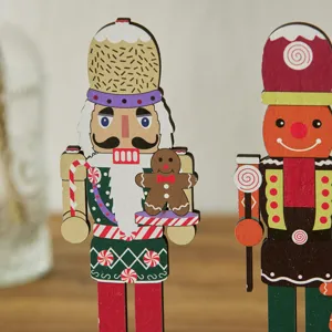 Hand-painted wooden nutcracker soldier Christmas ornaments for home holiday decoration