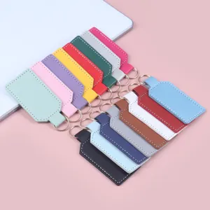 Bunte PU-Leder Schlüsselanhänger Set in verschiedenen Farben für Taschen und Autos.