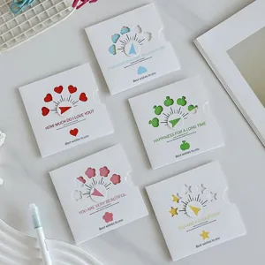 Collection of rotating hollow greeting cards with various English blessing quotes