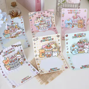 Cartes d'anniversaire 3D pop-up colorées avec illustrations d'animaux et tons pastels