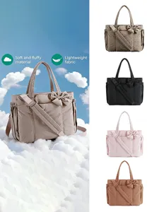 Borsa a Tracolla Trapuntata in Cotone da Donna Leggera in Nylon per Viaggi All'aperto Escursionismo Ciclismo Grande Capacità