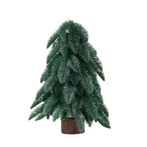 40cm artificial Noble Fir Christmas tree with realistic PE needles and wooden base