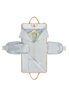 Bolsa de viaje grande de cuero PU desplegada para guardar trajes con elegancia