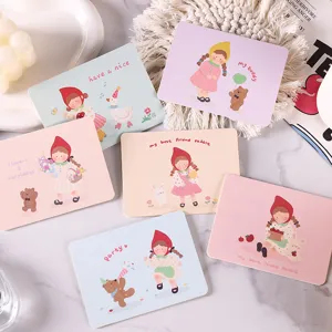 Set de 6 lindas postales de dibujos animados con ilustraciones de animales del bosque DIY
