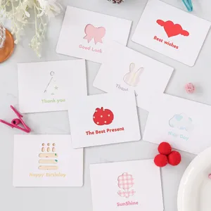 Biglietti d'Auguri Minimalisti Intagliati Creativi Biglietti Regalo Per Compleanno San Valentino Ringraziamento Per Bambini Piccole Imprese