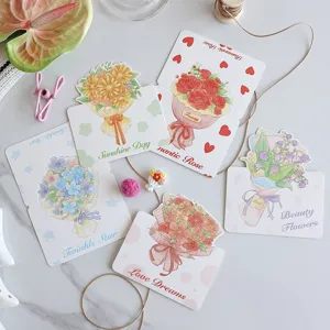 Assorted hand-painted floral bouquet greeting cards for Valentine's and Mother's Day