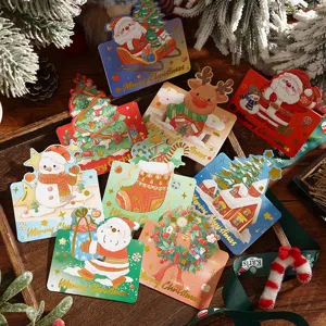 Set aus verschiedenen Weihnachts-Grußkarten mit hochwertiger Goldfolien-Prägung