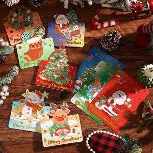 Vielfalt an weihnachtlichen Goldstempel-Grußkarten mit festlichen Illustrationen