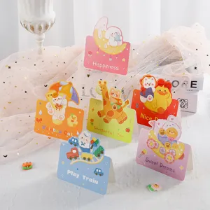 Lot de six cartes de vœux mignonnes avec diverses illustrations d'animaux et thèmes