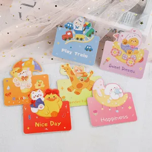 Sélection de jolies cartes de vœux avec divers motifs d'animaux et bénédictions