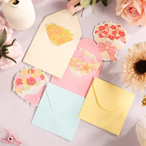 3D Pop Up Blumenstrauß Grußkarte Kreative Florale Geschenkkarte Mit Umschlag Für Muttertag Geburtstag Lehrertag Dekoration