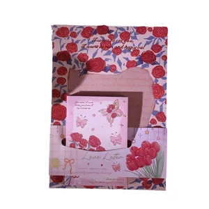 Vintage oil painting floral stationery set with A4 envelopes and letter paper